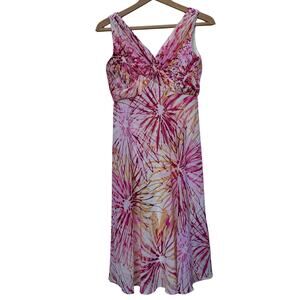 Adrianna Papell Pink Floral Dress – Size 6